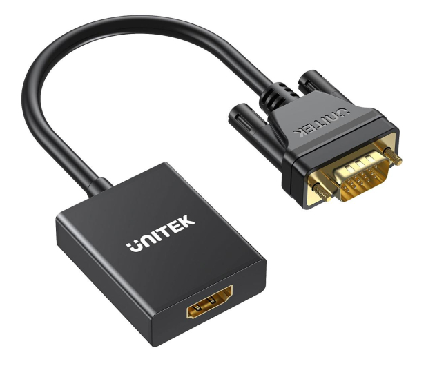 Unitek Adapter VGA - HDMI (1080P/60Hz, 15cm) - 1291427 - zdjęcie